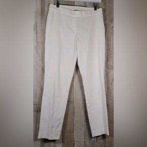 Theory Thaniel Sarpton Mid-Rise Ankle Pants in White - Size 6